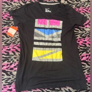 Nike Black and Pink Slim Fit Tee NWT